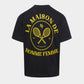 Homme + Femme Embroidery Tennis Crest Tee - Black