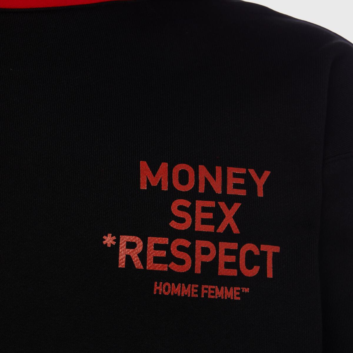 Homme + Femme Respect Hoodie - Black & Red