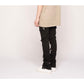 PHEELINGS "My Pleasure" Jet Black Cargo Flare Stack Denim