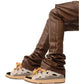 High-quality Doctrine Carter PU vegan leather jeans in rich coffee color
