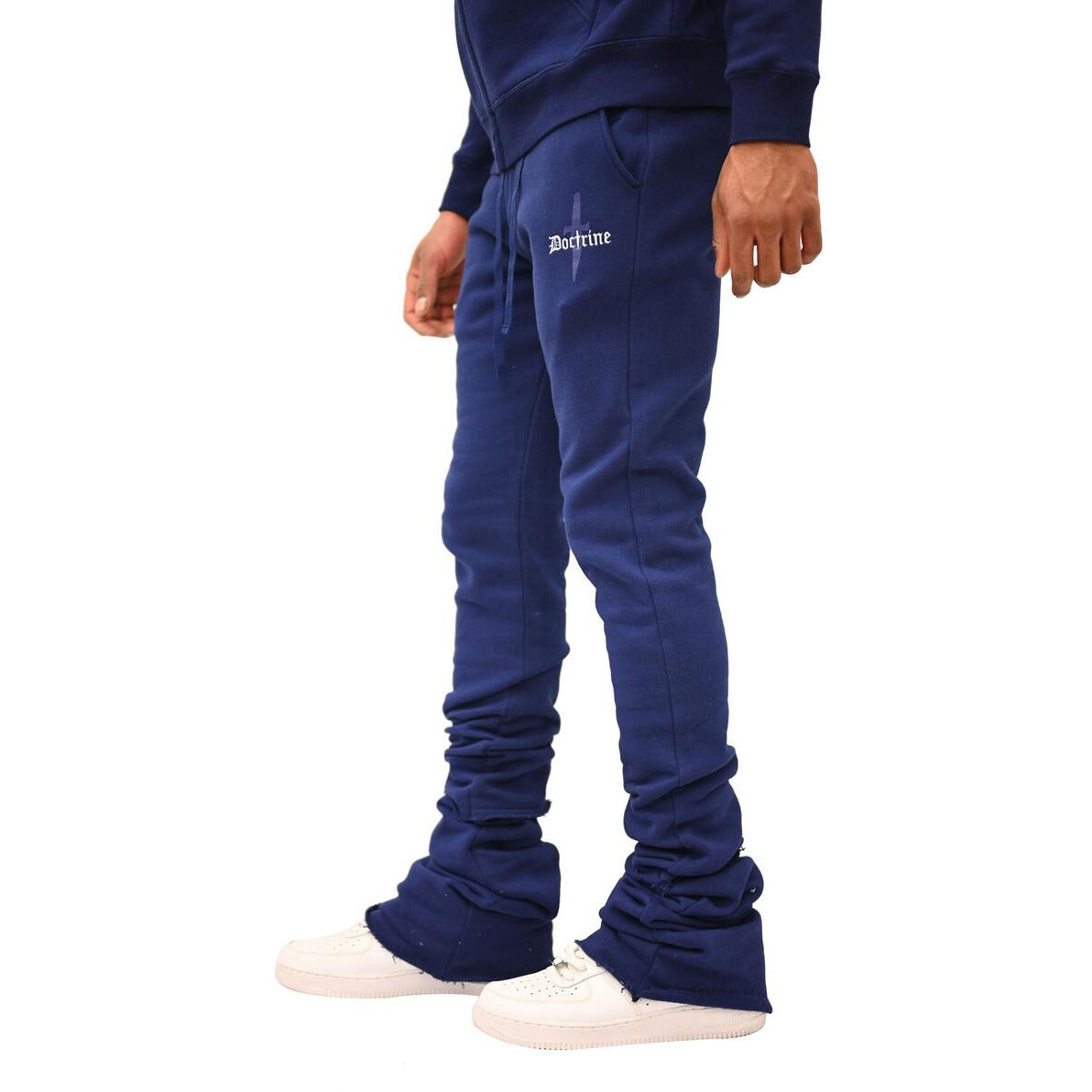 Doctrine Dagger Stacked Joggers - Navy