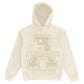 Authentics Big A Hoodie in creamy off-white color, featuring a large, bold A logo on the front and a cozy, oversized fit perfect for casual wear and lounging at home