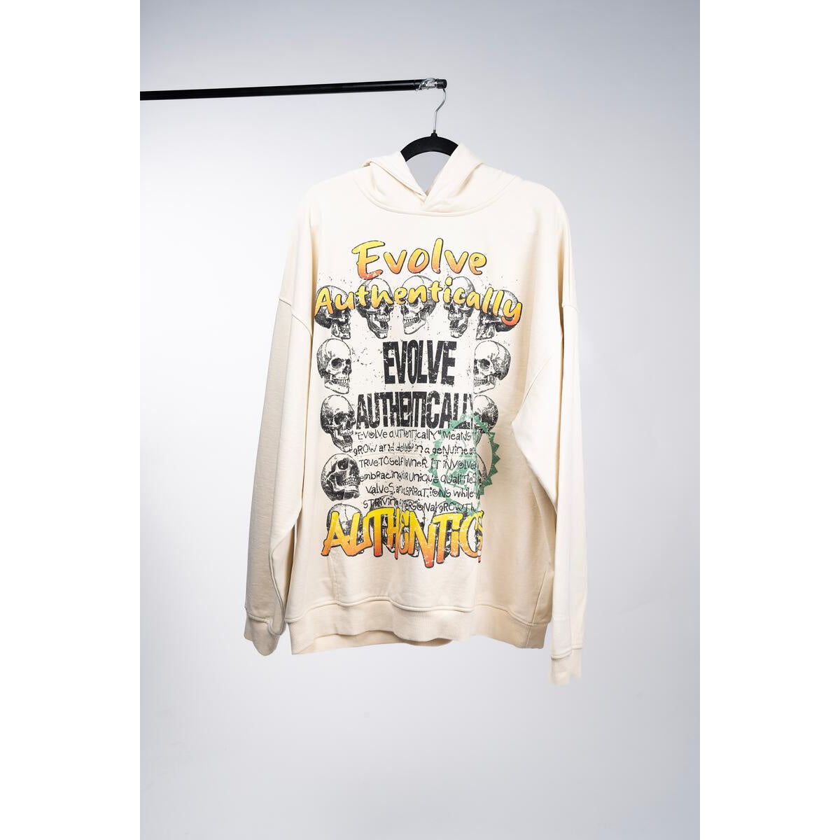 Authentics Evolve Hoodie in Cream, a cozy and stylish wardrobe essential