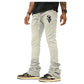 Si Tu Veux Logo Super-Stacked Joggers - Heather Gray