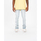 Light sand blue flare stack denim jeans with PHEELINGS 'Heartbeat of Success' logo embellishment