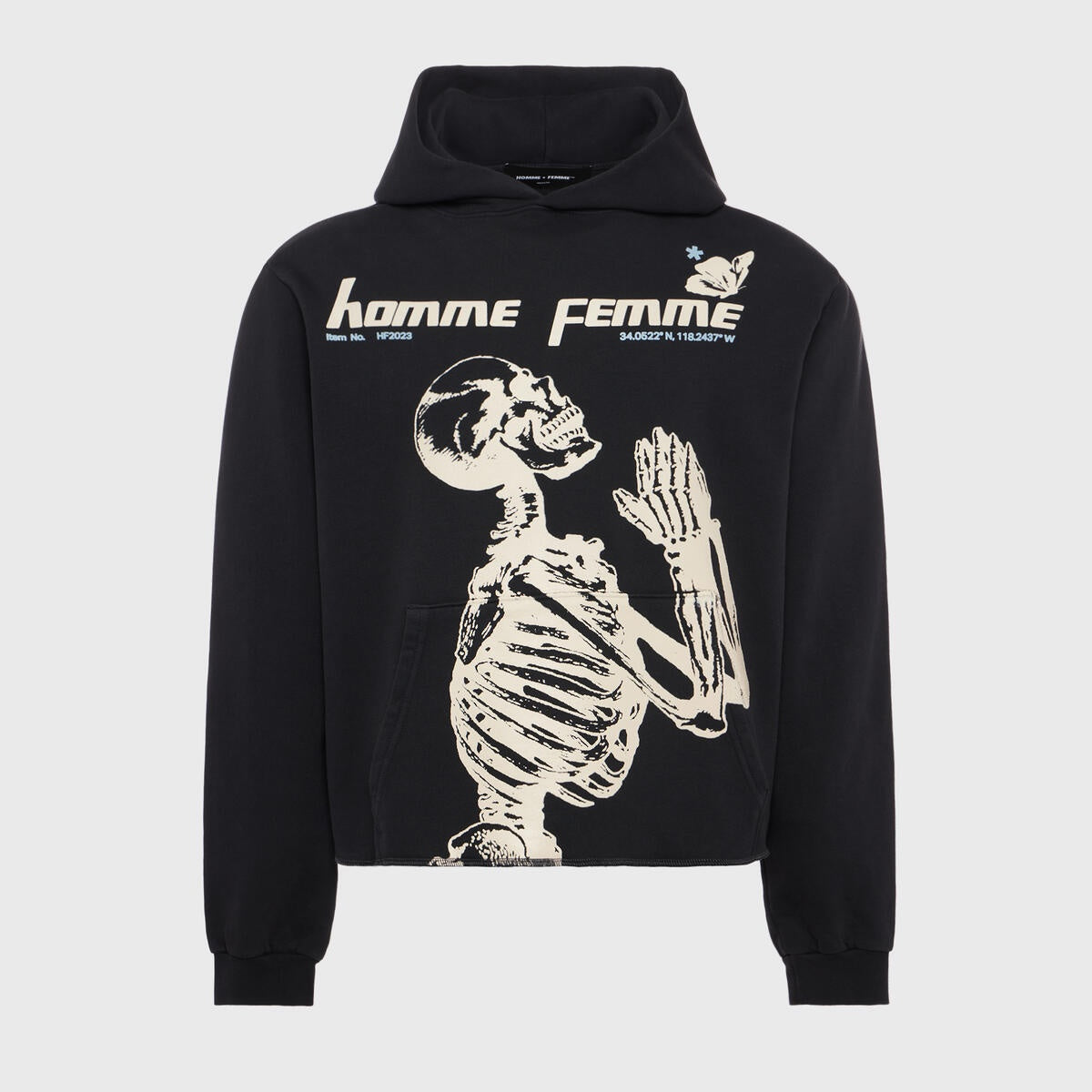 Homme + Femme "Skeleton" Hoodie - Grey