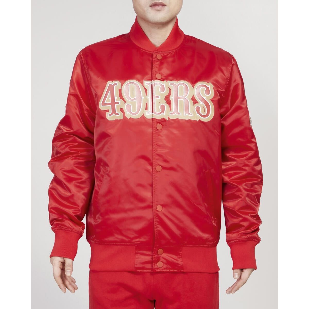 Pro Standard San Francisco 49ers Big Logo Satin Jacket - Red (FS464101 ...