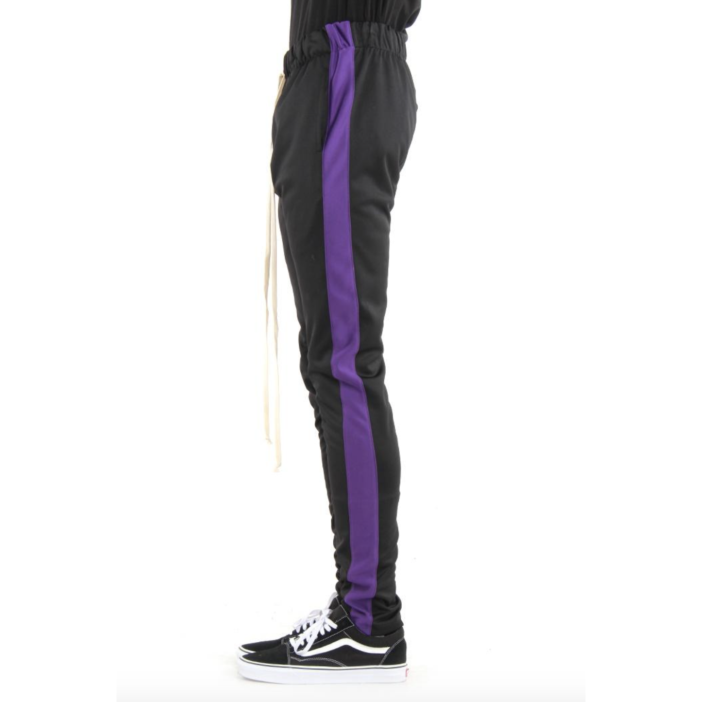 EPTM Black Track Pants w Purple Stripe EP8449 Fresh Society