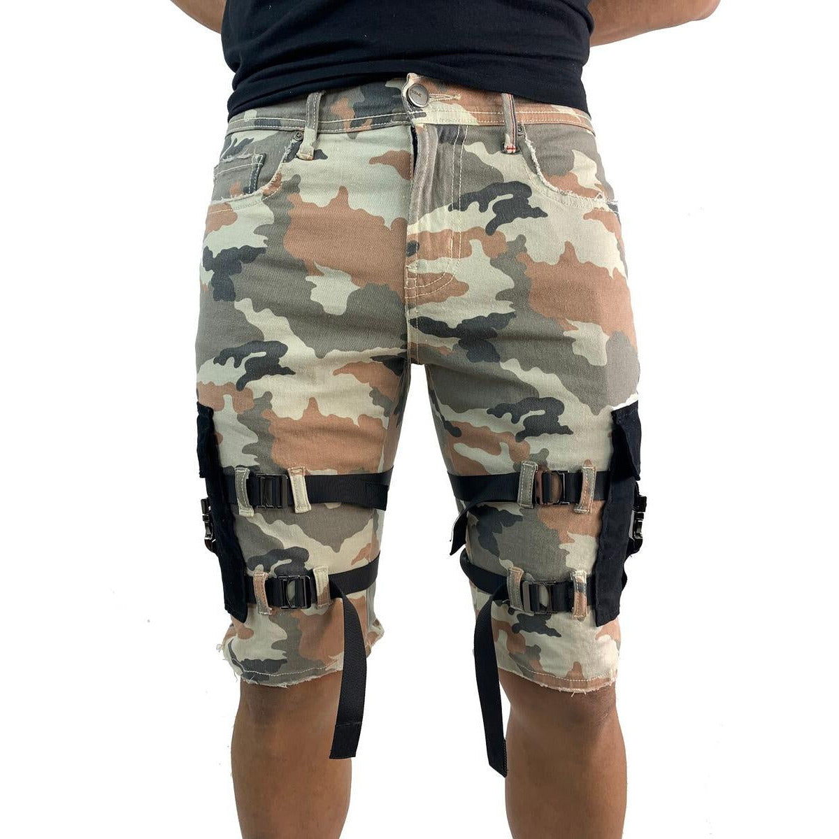 Preme Old Rose Camo Shorts with adjustable drawstring waist and pockets