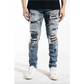 Embellish Tyson Rip & Repair Denim in dark blue with distressed details