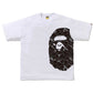 White and black Bape Digital Camo Side Ape Head Tee with detailed camo pattern