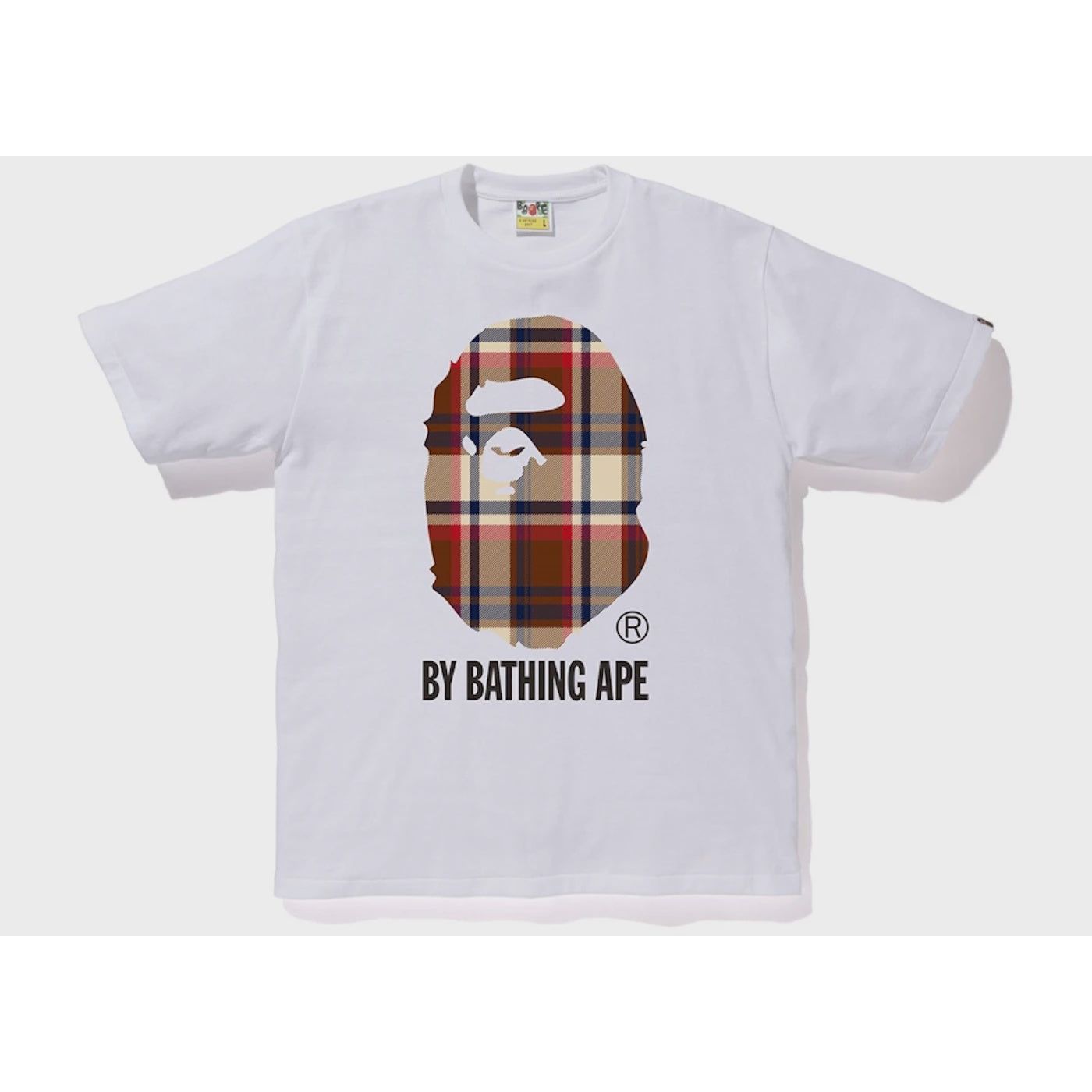 BAPE Check By Bathing Ape Tee - White/Red (FW23)
