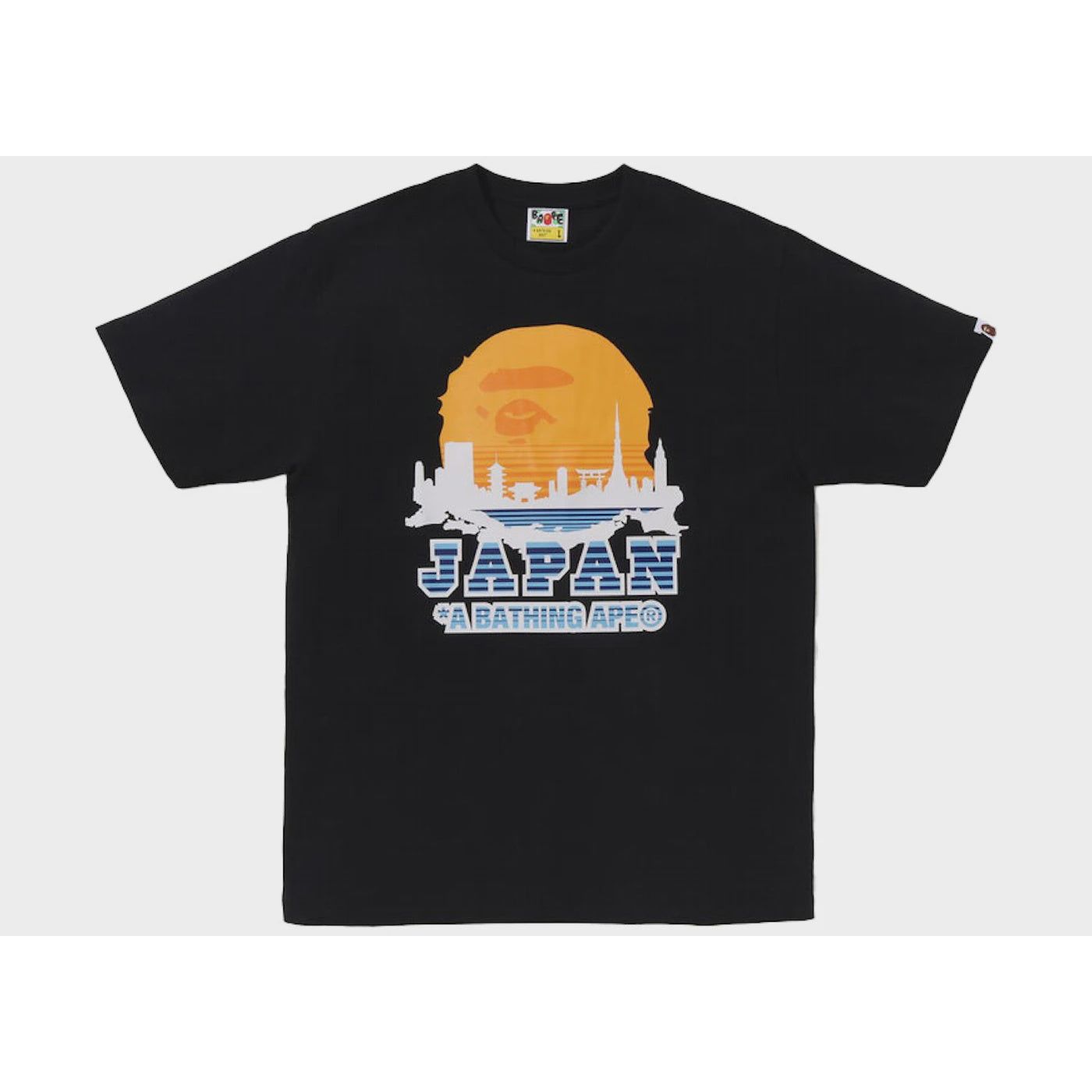 BAPE Japan Silhouette Tee in black, featuring SS23 design, available now