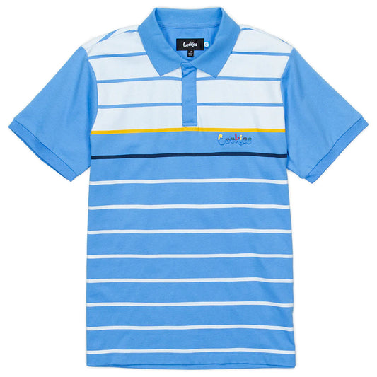 Cookies Catamaran Yarn Dye Striped Carolina Blue Polo (1559K6300)