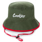 Cookies Contraband Silicone Logo Olive Bucket Hat