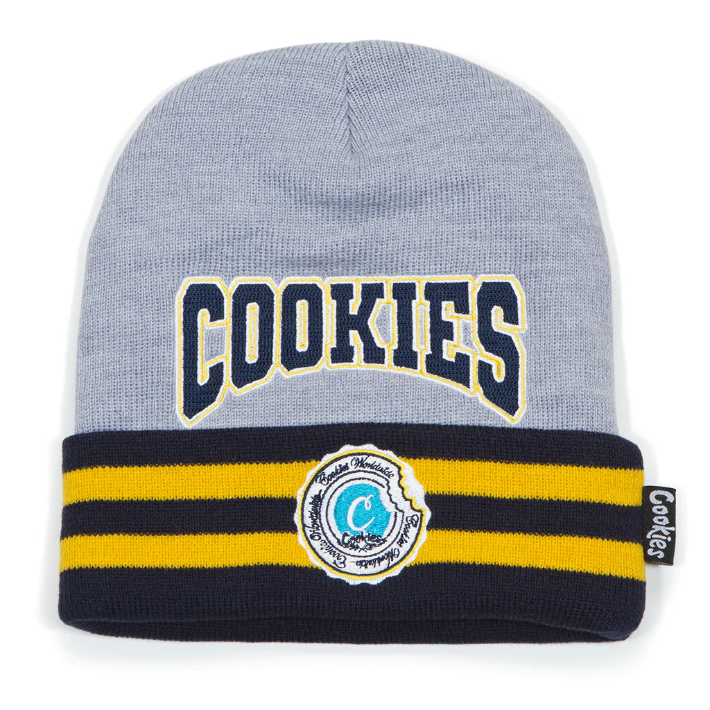 Cookies Double Up Heather Grey Knit Beanie