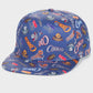 Close-up of Cookies Full Clip All Over Print Dark Blue Snapback with embroidered logo and adjustable strap 