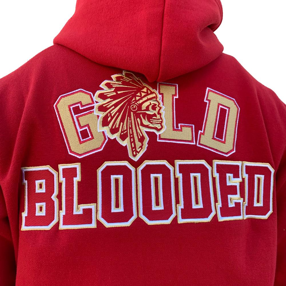 SAVS Gold Blooded Embroidered Red Hoodie – Fresh Society