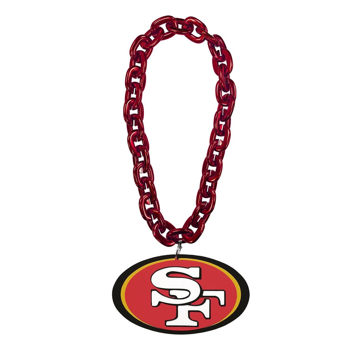 San Francisco 49ers fan chain in red, perfect accessory for game day