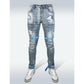Preme Blue Strap Ice Indigo Denim Jeans (PR-WB-842)