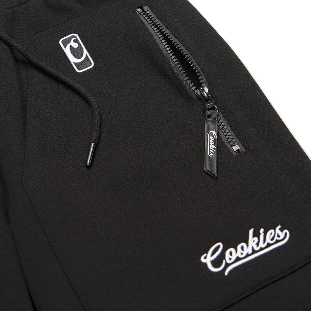 Cookies Pack Talk Fleece Paneled Black Sweatpants