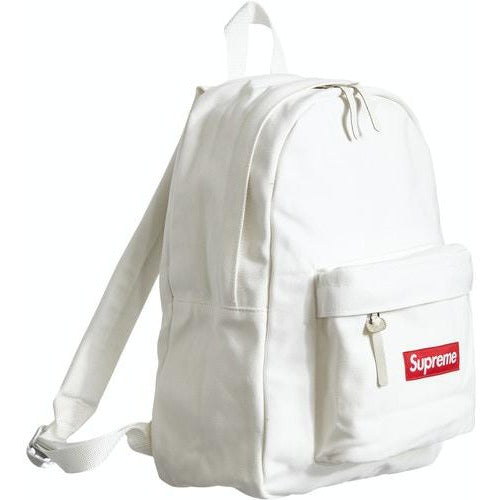 Supreme white canvas backpack Clearance