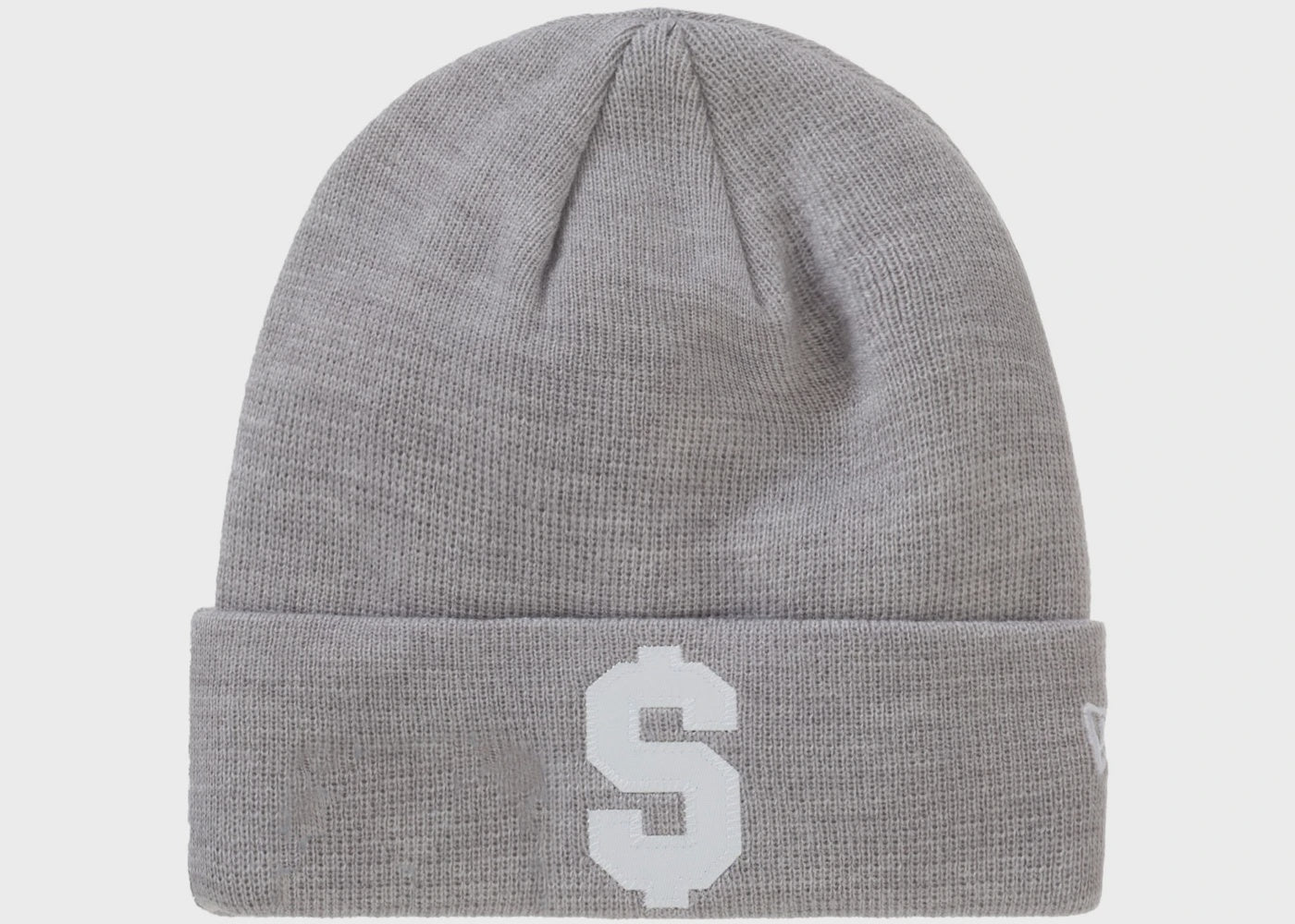 Supreme New Era $ Beanie in Heather Grey color, a must-have accessory for SS24, available now