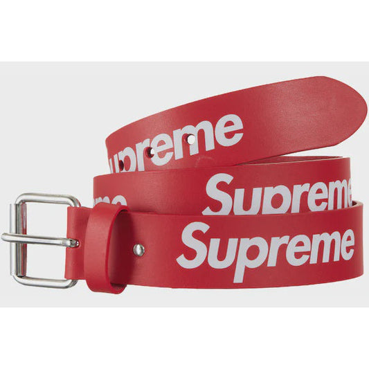 Supreme Repeat Leather Belt - Red (SS23)