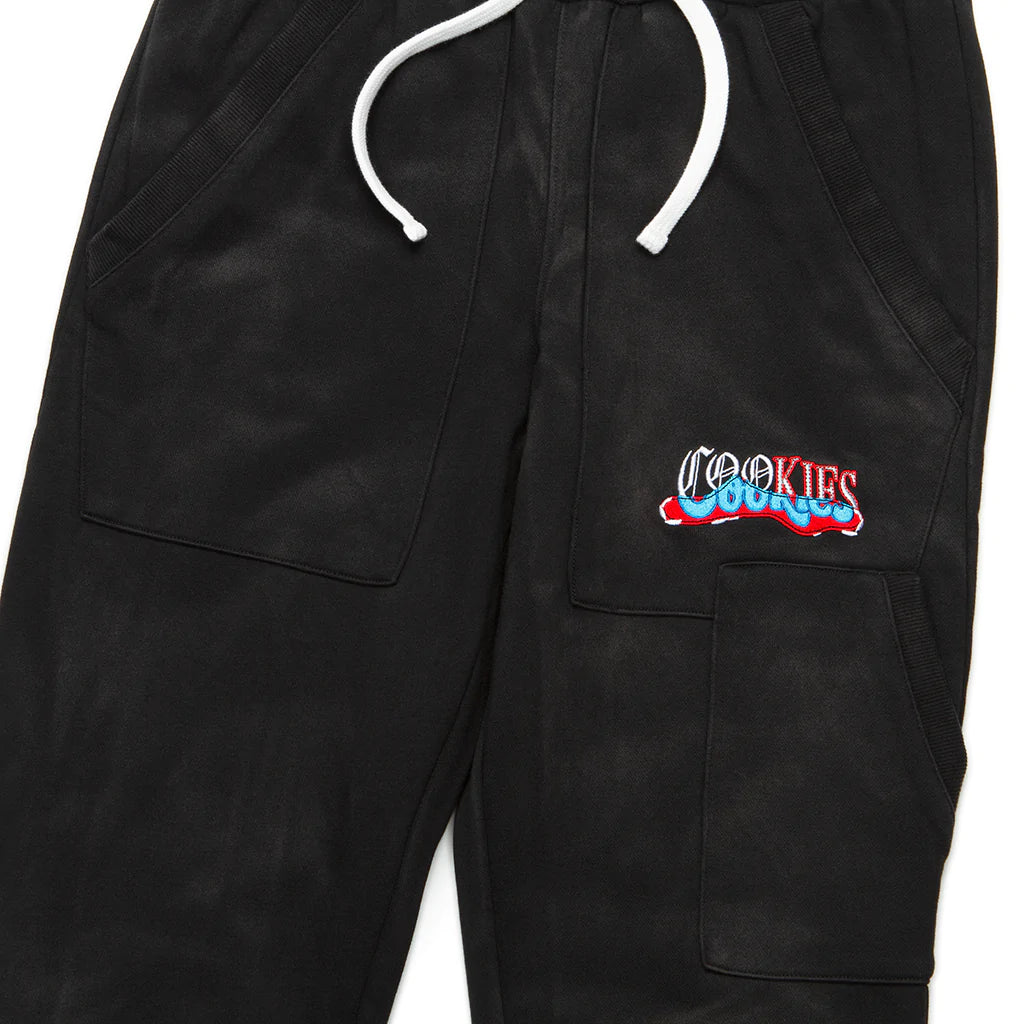 Cookies Upper Echelon Vintage Wash Black Sweatpants (1554B6450