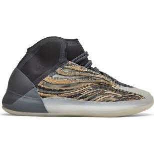 High-top adidas Yeezy QNTM sneaker in Amber Tint with reflective detailing and signature Boost cushioning