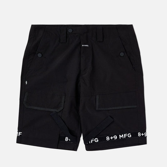8&9 Black OG Strapped Up Rip Stop Shorts (SHRIPBLK)