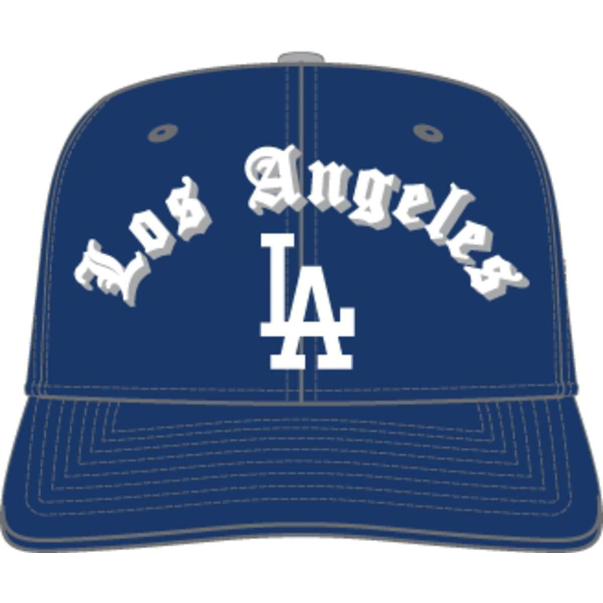 Los Angeles Dodgers snapback in blue with traditional Old English font