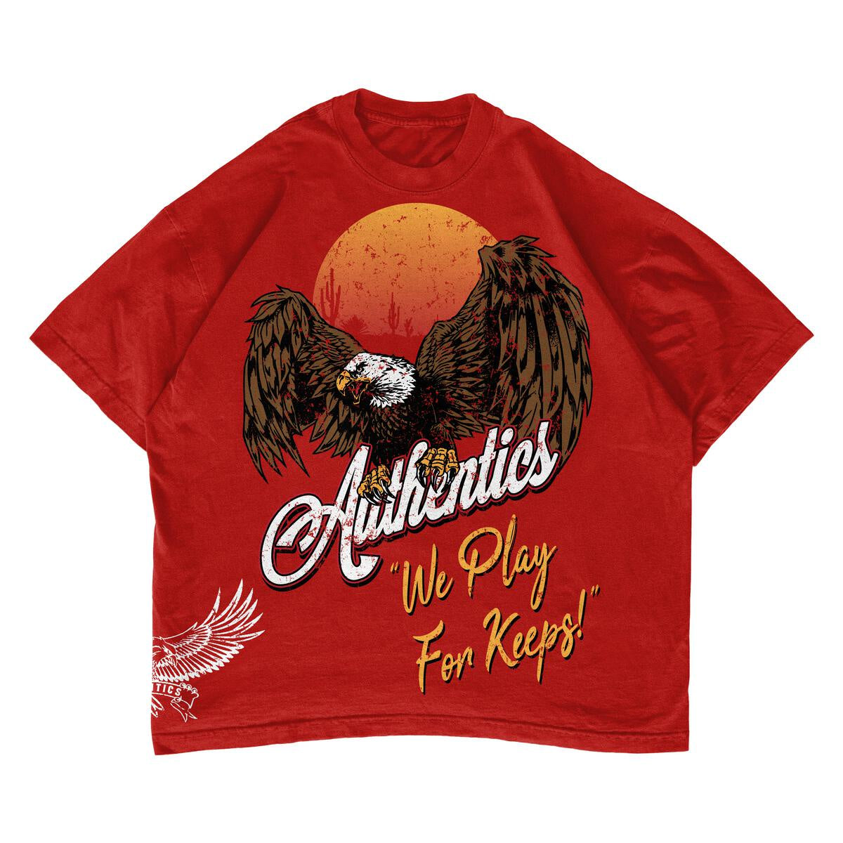 Authentics EAGLES Tee - Red  (EAGLE-Red)