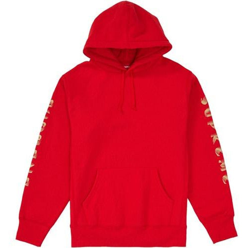 Supreme Gradient Sleeve Hooded Sweatshirt - Red