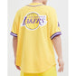 Pro Standard Los Angeles Lakers Logo Mesh Button Up Jersey - Yellow (BLL153895-YLW)