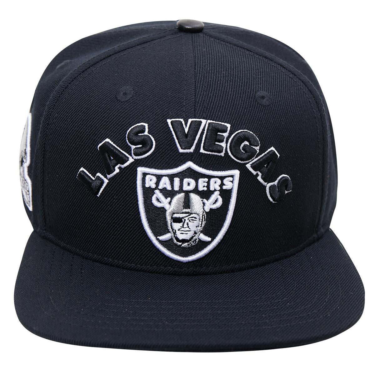 Pro Standard LAS VEGAS RAIDERS-Black  STACKED LOGO SNAPBACK HAT (FOR740862)