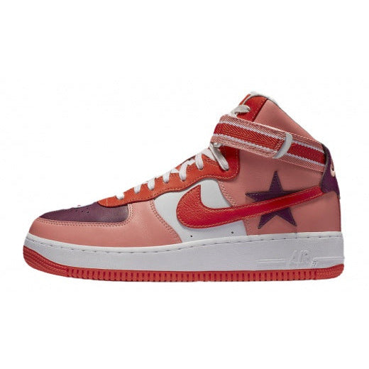 Nike Air Force 1 High - Riccardo Tisci All-Star (2018) (AQ3366-601) in vibrant red and white colorway with Tisci's signature design elements