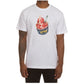Stylish and versatile SS white tee with ice cream glaze design