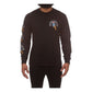 Black knit long sleeve ice cream cone man graphic t-shirt