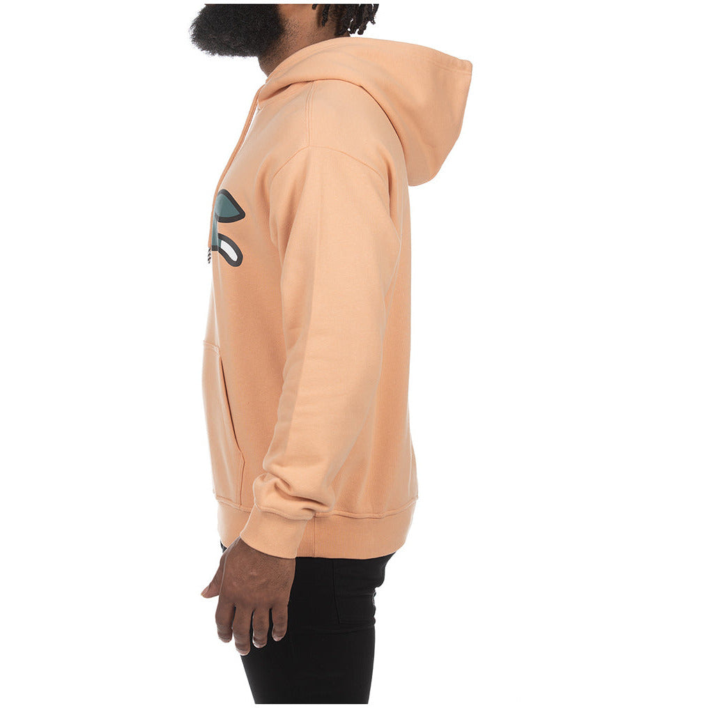  Side view of Ice Cream Dawg Toast Hoodie showcasing ribbed cuffs and hem