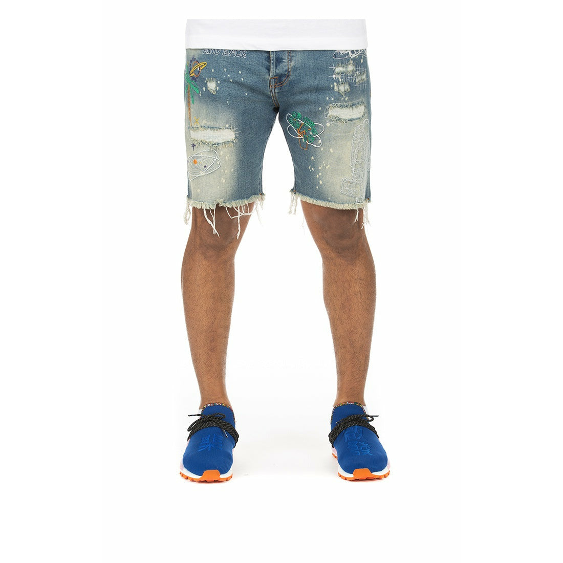 Blue BBC Martian BB Explore Denim Shorts with style number 821-4105